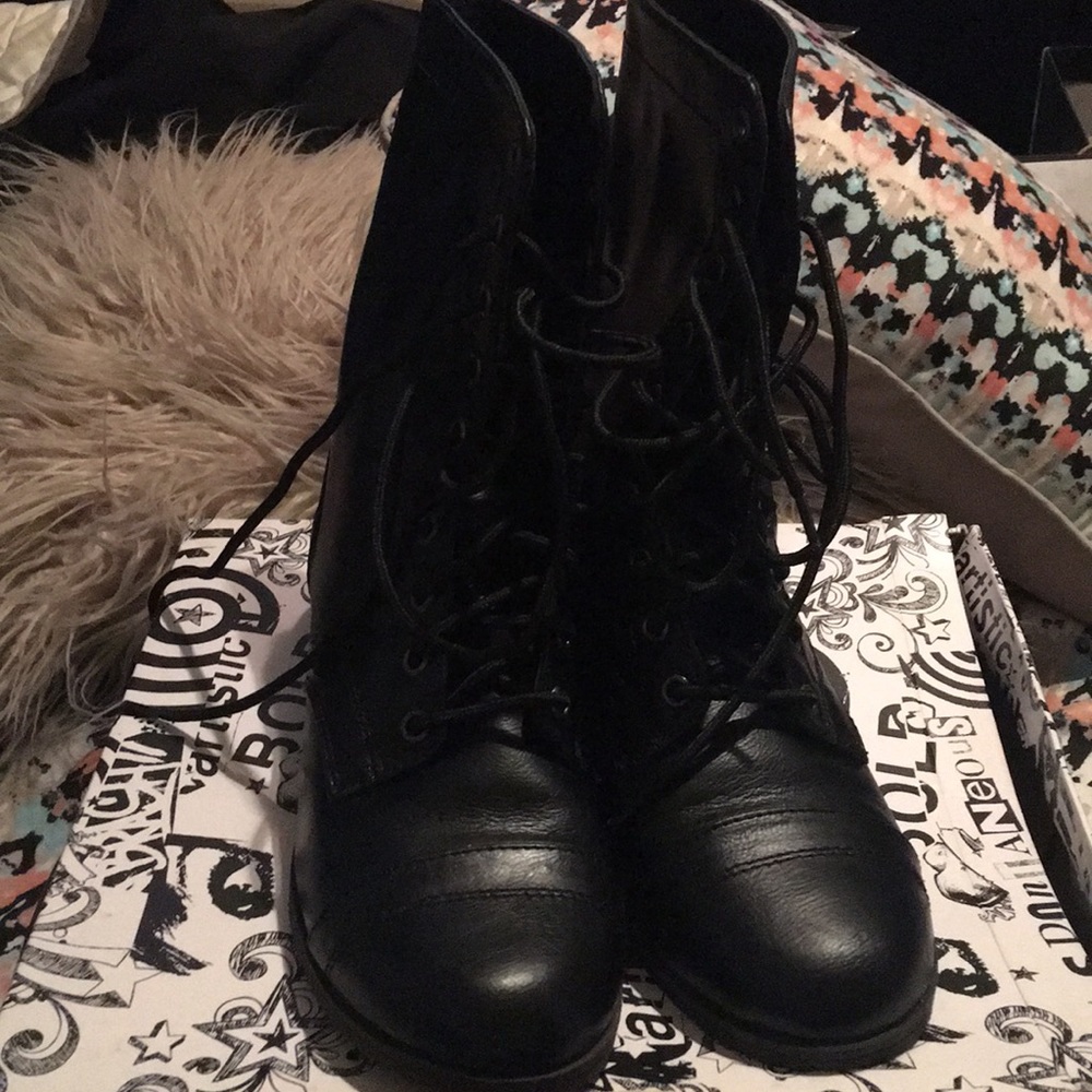 Women’s Black Combat Boots